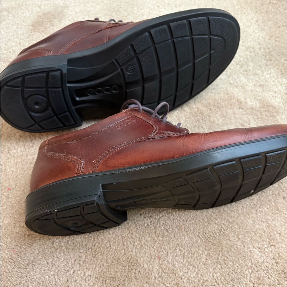 Ecco Men's Rich Brown Leather Oxfords